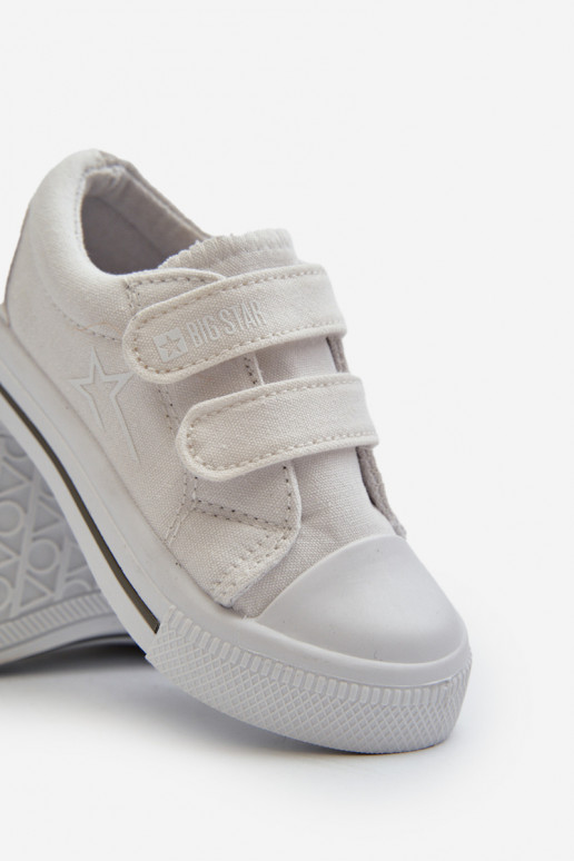 Scarpe per il tempo libero da bambino con chiusure adesive Big Star NN374117 colore bianco