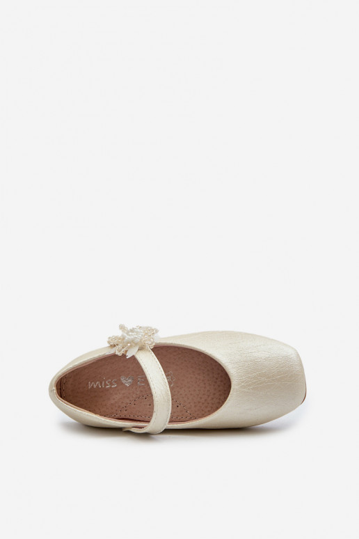 con ballerine glitter Per bambini con chiusure adesive beige Jeylin