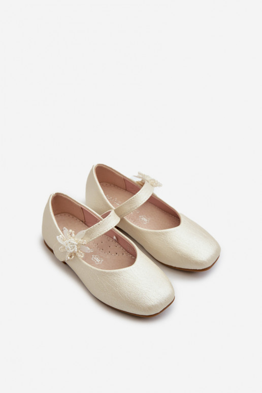 con ballerine glitter Per bambini con chiusure adesive beige Jeylin