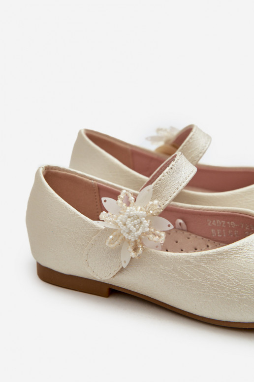 con ballerine glitter Per bambini con chiusure adesive beige Jeylin
