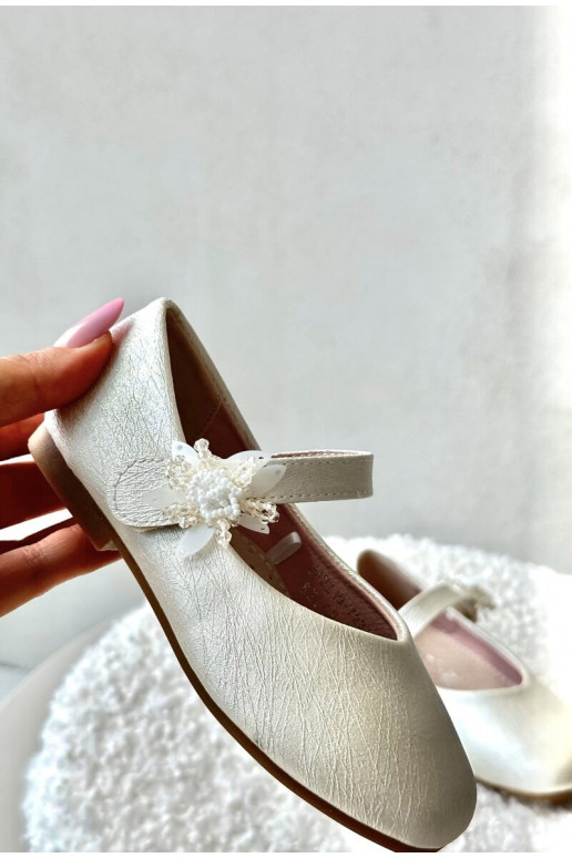 con ballerine glitter Per bambini con chiusure adesive beige Jeylin