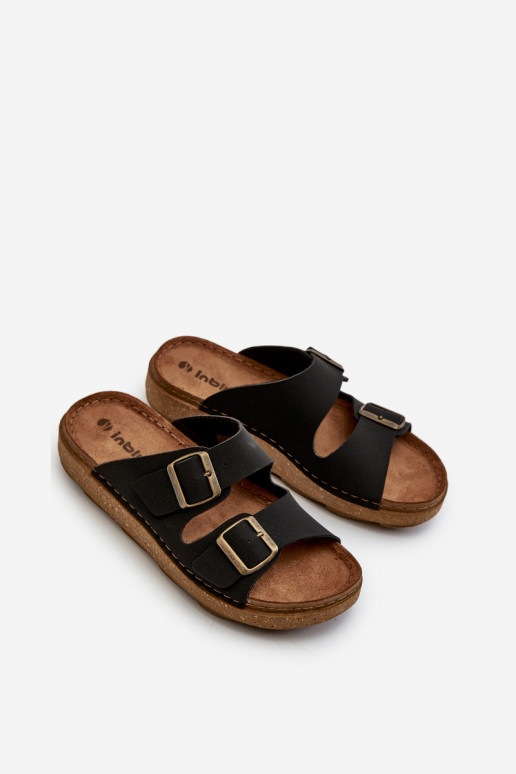 Ciabatte Easy Comode da Uomo con fibbie Inblu MT000016 colore nero