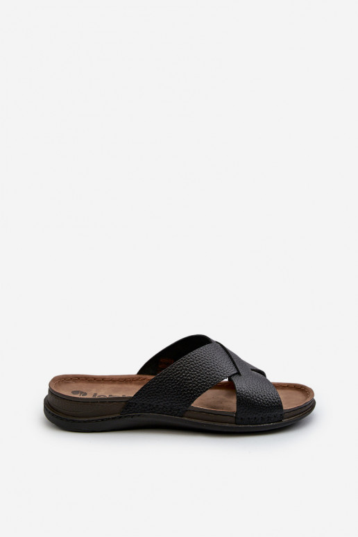 Comode ciabatte leggere realizzate in ecopelle Inblu GV00001I nero