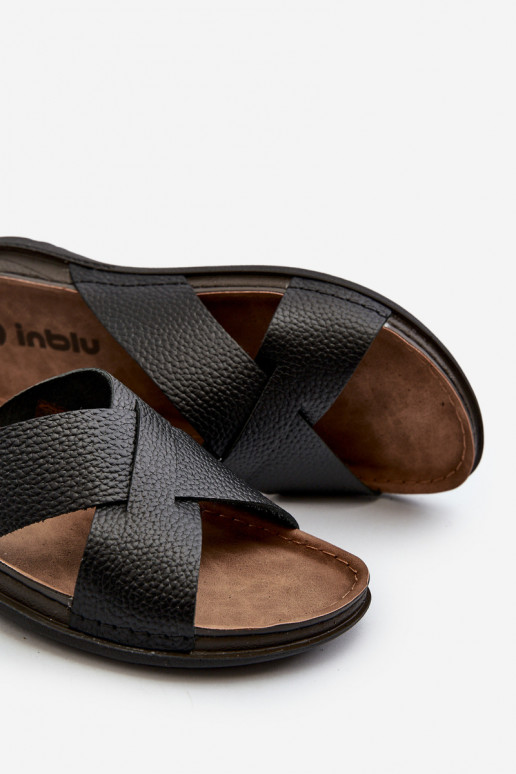 Comode ciabatte leggere realizzate in ecopelle Inblu GV00001I nero