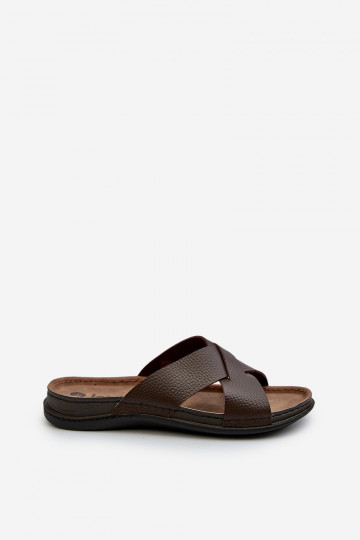 Comode ciabatte leggere realizzate in ecopelle Inblu GV00001I marrone 2