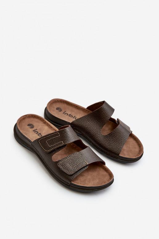 Comode Ciabatte Uomo A Righe Con Velcro Inblu GV00002I Testa di Moro Comode Ciabatte Uomo A Righe Con Velcro Inblu GV00002I Testa di Moro