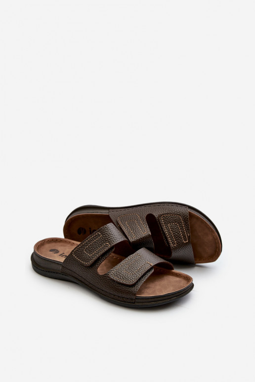 Comode Ciabatte Uomo A Righe Con Velcro Inblu GV00002I Testa di Moro Comode Ciabatte Uomo A Righe Con Velcro Inblu GV00002I Testa di Moro