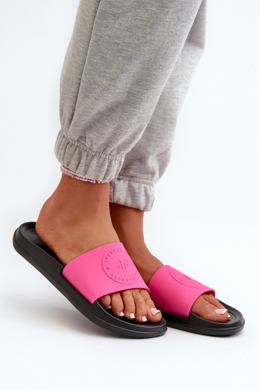 Ciabatte da donna 4FMM00FFLIF045-55S rosa-nero