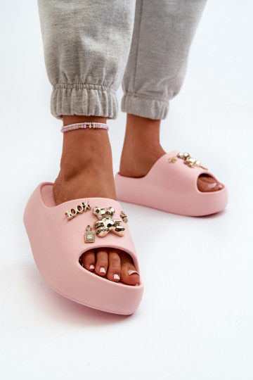 Ciabatte da donna Lengwa Ciabatte leggere con bellissimi dettagli in colore rosa Orchia