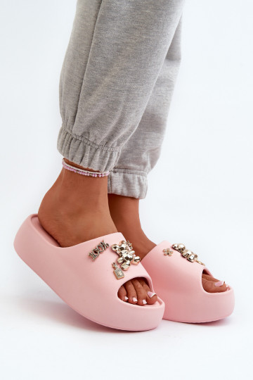 Ciabatte da donna Lengwa Ciabatte leggere con bellissimi dettagli in colore rosa Orchia 2