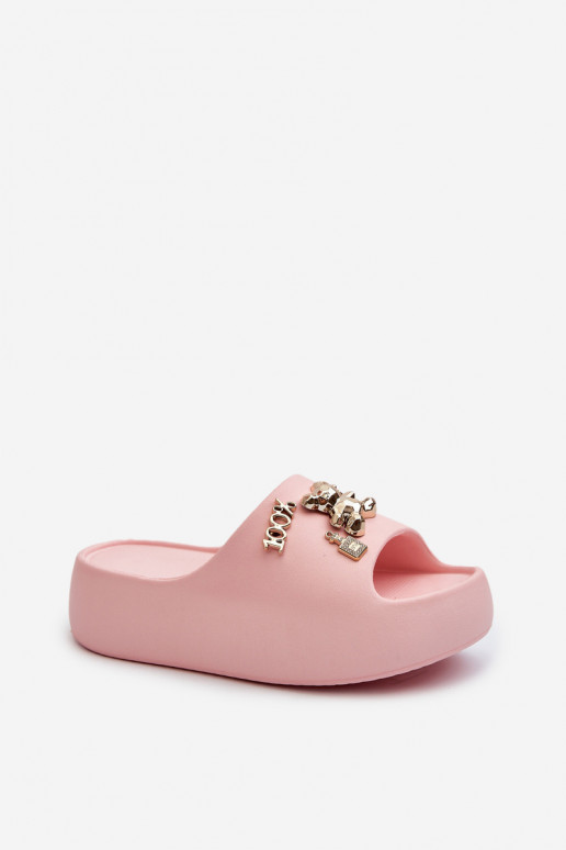 Ciabatte da donna Lengwa Ciabatte leggere con bellissimi dettagli in colore rosa Orchia