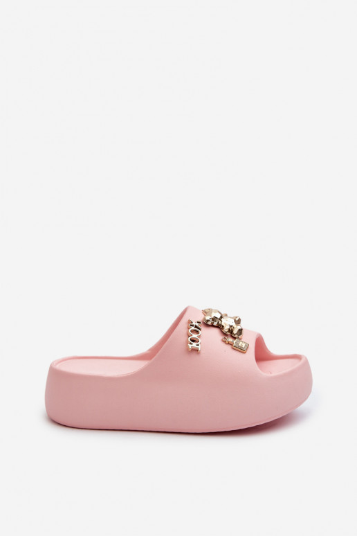 Ciabatte da donna Lengwa Ciabatte leggere con bellissimi dettagli in colore rosa Orchia