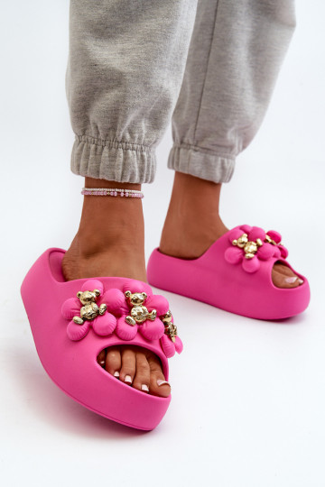 Pantofole da donna Pantofole leggere con bellissimi dettagli con una suola massiccia in Bremavia rosa