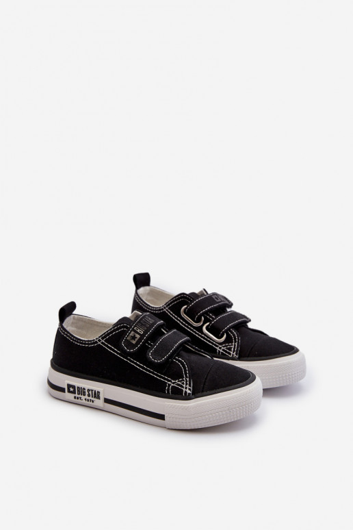 Scarpe per il tempo libero da bambino con chiusure adesive Big Star LL374015 colore nero