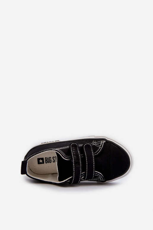 Scarpe per il tempo libero da bambino con chiusure adesive Big Star LL374015 colore nero