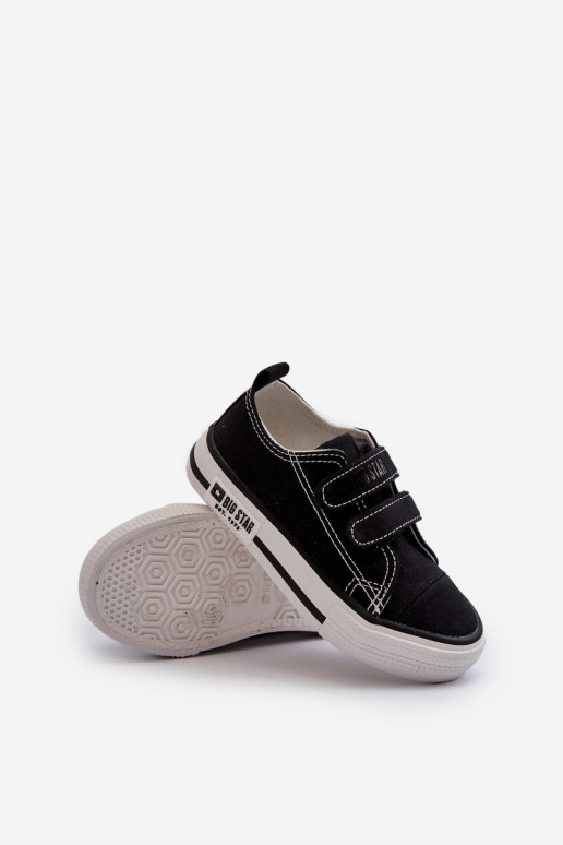Scarpe per il tempo libero da bambino con chiusure adesive Big Star LL374015 colore nero