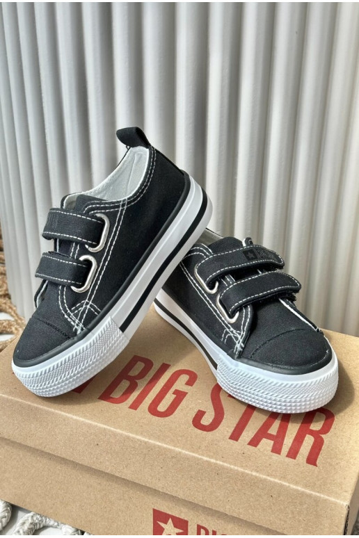 Scarpe per il tempo libero da bambino con chiusure adesive Big Star LL374015 colore nero