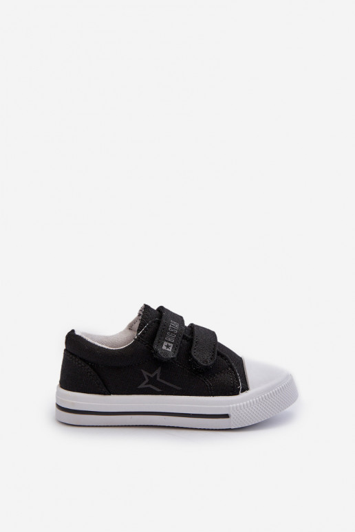 Scarpe per il tempo libero da bambino con chiusure adesive Big Star NN374111 colore nero