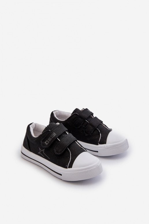 Scarpe per il tempo libero da bambino con chiusure adesive Big Star NN374111 colore nero