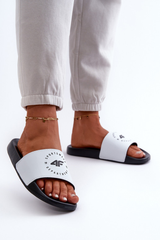 Ciabatte da Donna 4FMM00FFLIF044A-10S Bianco-nero Ciabatte da Donna 4FMM00FFLIF044A-10S Bianco-nero