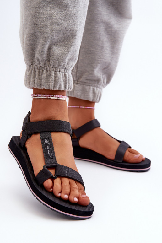 Sandali stile sportivo da donna 4FRSS24FSANF054-23S colore grigio