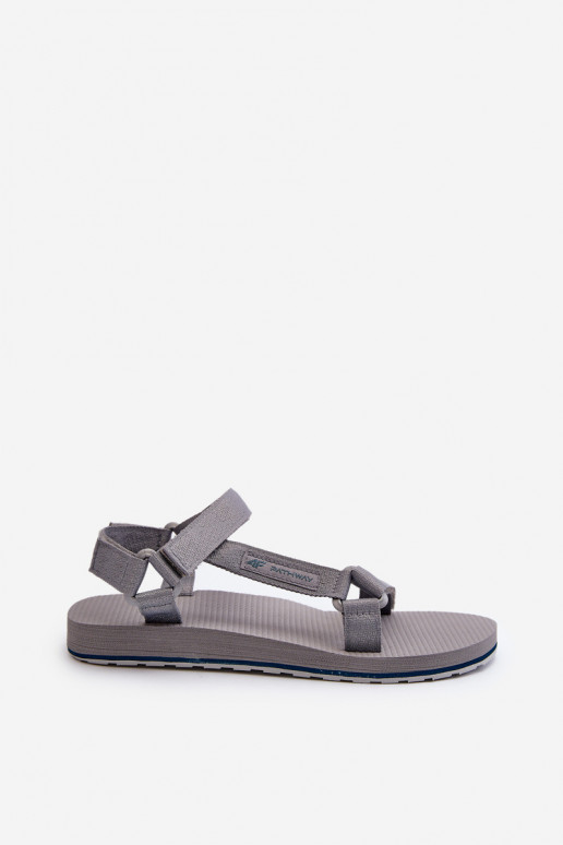 Sandali stile sportivo da donna 4FRSS24FSANF054-20S colore grigio