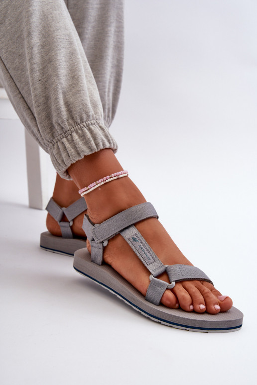 Sandali stile sportivo da donna 4FRSS24FSANF054-20S colore grigio