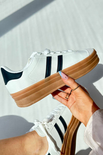 Scarpe modello sneakers da Donna con plateau in colore bianco Egelia 2