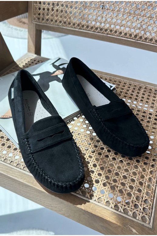 mocassini da donna Z realizzati in eco-camoscio colore nero Rerceria