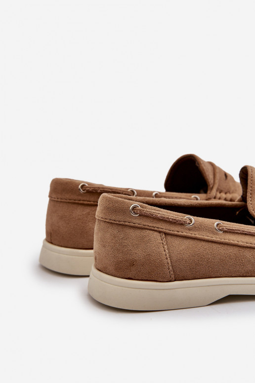 Mocassini da uomo Z in eco-camoscio Rivanell beige