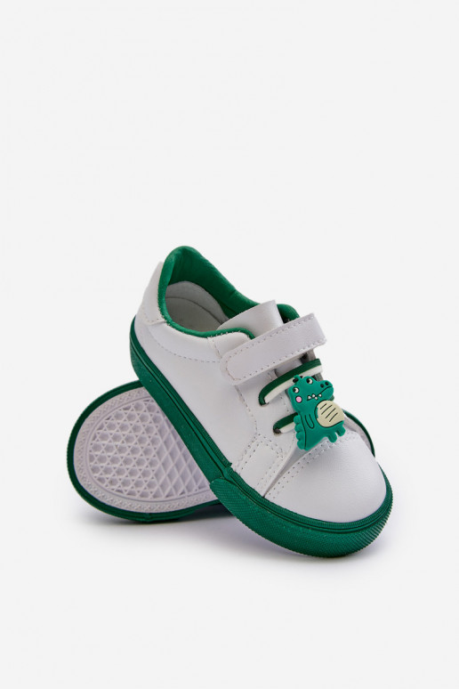 Scarpe da ginnastica per bambini per il tempo libero Z Przypinku Colore bianco-verde Pennyn