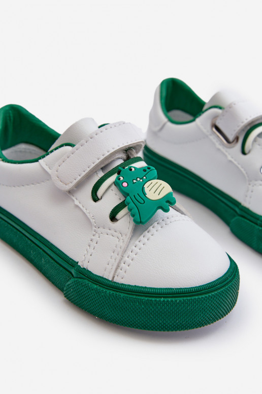 Scarpe da ginnastica per bambini per il tempo libero Z Przypinku Colore bianco-verde Pennyn