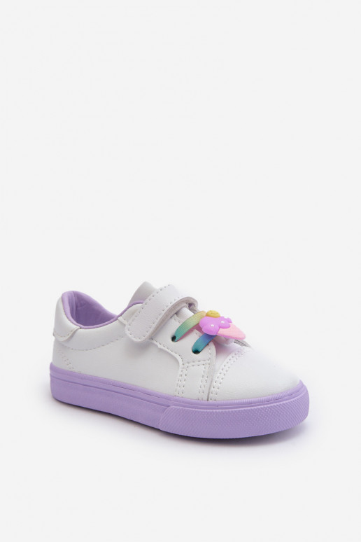 Scarpe da ginnastica per bambini per il tempo libero Z Przypinku Colore bianco-viola Pennyn