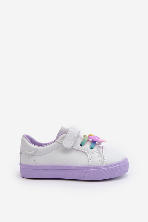 Scarpe da ginnastica per bambini per il tempo libero Z Przypinku Colore bianco-viola Pennyn