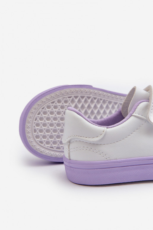 Scarpe da ginnastica per bambini per il tempo libero Z Przypinku Colore bianco-viola Pennyn