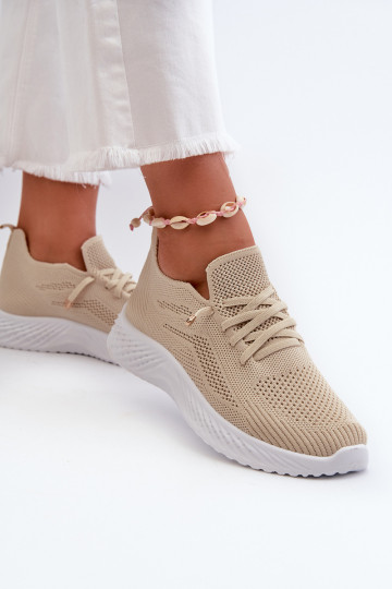 Scarpe sportive da donna di un modello resistente colore beige Jagelia