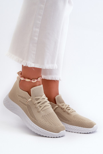 Scarpe sportive da donna di un modello resistente colore beige Jagelia 2