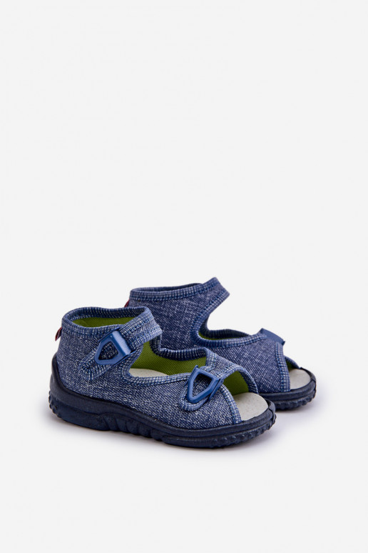Sandali infradito da bambino NEL 310-06 GOKIDS blu scuro