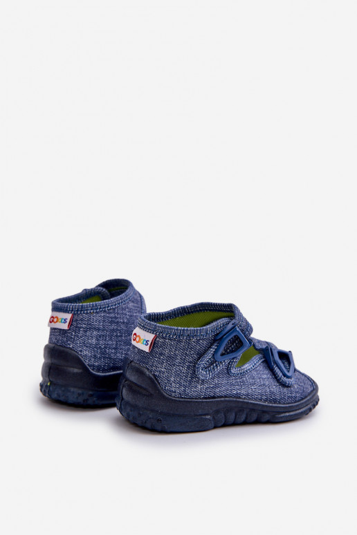 Sandali infradito da bambino NEL 310-06 GOKIDS blu scuro