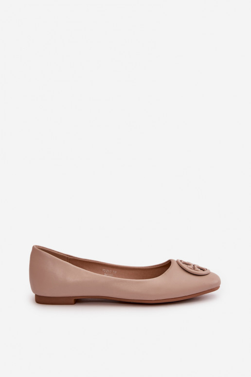 Ballerine Femminile con ornamenti Eko Pelle beige Rhodike