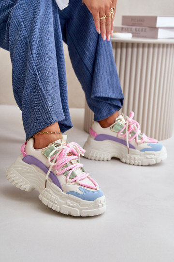 Scarpe modello sneakers da donna con suole massicce alla moda in vari colori Nevela