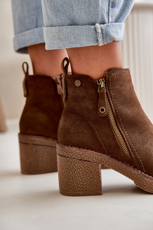 stivali riscaldati da donna Z realizzati in eco-camoscio Velarilla testa di moro