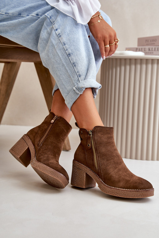 stivali riscaldati da donna Z realizzati in eco-camoscio Velarilla testa di moro