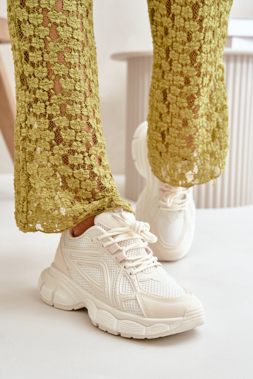 scarpe da ginnastica Scarpe modello sneakers Femminile beige Timoci