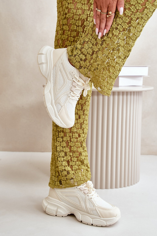 scarpe da ginnastica Scarpe modello sneakers Femminile beige Timoci