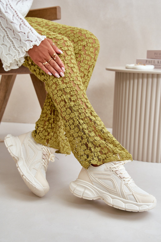 scarpe da ginnastica Scarpe modello sneakers Femminile beige Timoci