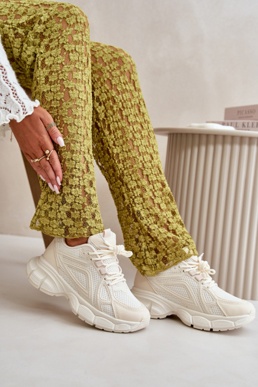 scarpe da ginnastica Scarpe modello sneakers Femminile beige Timoci