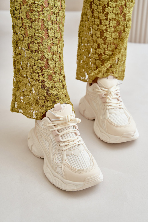 scarpe da ginnastica Scarpe modello sneakers Femminile beige Timoci