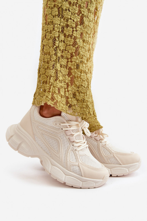 scarpe da ginnastica Scarpe modello sneakers Femminile beige Timoci