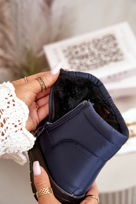 Stivali da neve Femminile riscaldamento blu scuro Helis Stivali da neve Femminile riscaldamento blu scuro Helis